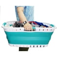 thumbnail image 7 of SAMMART 44L Collapsible Plastic Laundry Basket - Foldable Pop Up Storage Container / Organizer - Portable Washing Tub - Space Saving Hamper / Basket, 7 of 7