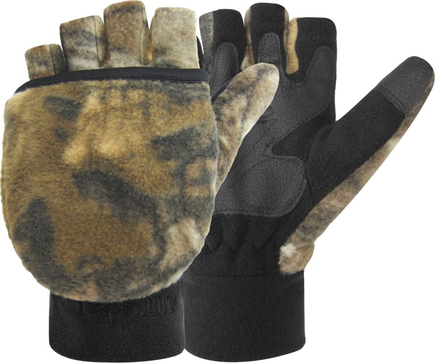 wool camo gloves