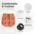 thumbnail image 4 of Balery Yellow And Red Maple Leaves Pattern Women's Running Shorts with Liner 2 Pockets Elastic Workout Athletic Gym Yoga Shorts-Medium, 4 of 7
