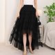 thumbnail image 4 of Gibobby faldas de lentejuelas para mujer para mujer elegante cintura alta cóctel fiesta boda acampanada una línea faldas midi(Negro, Talla única), 4 of 5