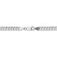 thumbnail image 3 of Leslie's Real 14kt White Gold 4.5mm Flat Beveled Curb Chain Chain Bracelet; for Adults and Teens; for Women and Men, 3 of 4