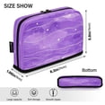 thumbnail image 3 of Standing Pencil Case with Base Large Capacity Stationery Pouch Pen Bag with Zipper for Women Men Abstract Purple Watercolor Background, 3 of 7