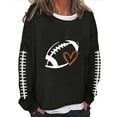thumbnail image 3 of Game Day Football Shirt Women Football Season Tshirt Long Sleeve Graphic Tee Pullover Tops Loose Casual Lightweight Sweatshirt, 3 of 3