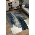 thumbnail image 6 of 2' X 10' White And Blue Abstract Power Loom Stain Resistant Area Rug, 6 of 10