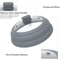 thumbnail image 3 of Microwave Splatter Cover Glass Cover Splatter Guard Lid with Collapsible Silicone, 10.5 inch, Gray, 3 of 10