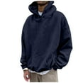 thumbnail image 1 of pstuiky camisas de manga larga para hombre, Sudadera con capucha deportiva de manga larga para hombre, estilo relajado y liso salir tops xxl, 1 of 2