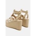 thumbnail image 3 of WINDRUSH Cage Wedge Leather Sandal in Nude, 3 of 7