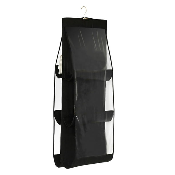 Yuarrent Solución de organizadores colgantes para bolsos, organizador de bolsos, bolsa de almacenamiento Almacenamiento y organización del hogar negro