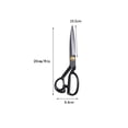 thumbnail image 2 of Heavy Duty Stainless Steel Tailor Scissors, Ergonomic Multi-Purpose Fabric Cutting Shears for Sewing & Household Use, 2 of 7