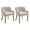 Cream, variant on Guyou Linen Dining Chair Set of 2, Mid-Century Modern Upholstered Dining Room Chair with Tufted Button Curved Back, Barrel Armchair Accent Chair with Solid Wood Legs for Kitchen Living Room, Cream