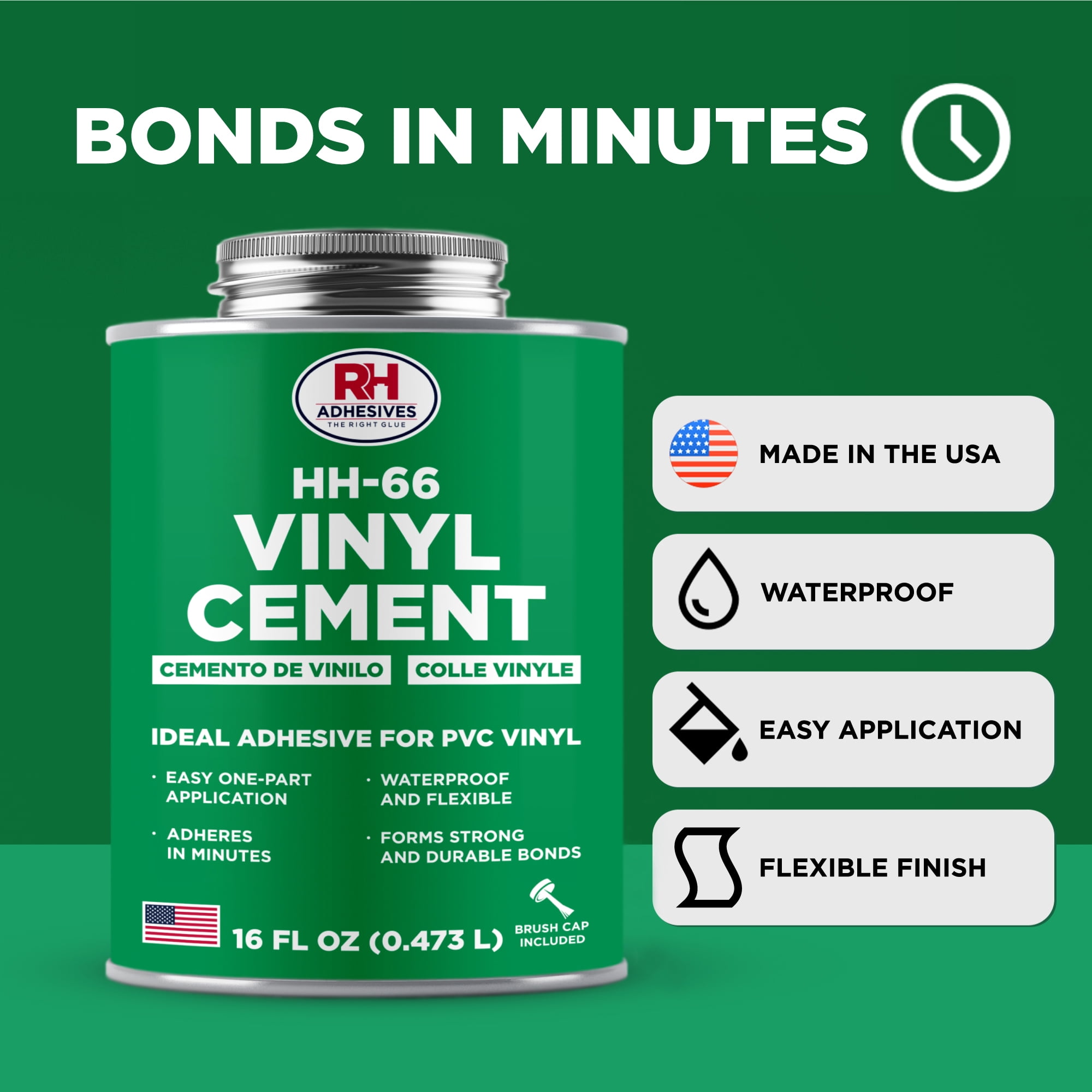 HH-66 Vinyl Cement, 16 oz. can - RH Adhesives