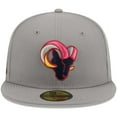 thumbnail image 2 of Men's New Era Gray Los Angeles Rams Color Pack 59FIFTY Fitted Hat, 2 of 6