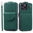 thumbnail image 2 of For iPhone 16 Wallet Case, Crossbody Strap & Wrist Lanyard,Minimalist PU Leather ID Cash Credit Card Holder Slots Magnetic Closure Kickstand Folio Flip Protective Cover,Green, 2 of 13