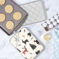 thumbnail image 5 of Yayeee Pot Holders Kitchen Heat Resistant with Pocket 7"x9.8" Cotton Oven Cooking Hot Pads, Christmas Plaid Deer, 5 of 7