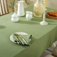 thumbnail image 3 of Square Tablecloth Cotton Textured Table Cloth Wrinkle Free Decorative Fabric Farmhouse Table Cover for Dining/Party/Buffet/Wedding, 47 x 47 Inch, Green, 3 of 7