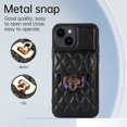 thumbnail image 4 of ELEHOLD Multi-Functional Wallet Case for iPhone 14 Plus 6.7" Organ Card Holders Argyle Pattern PU Leather Metal Snap with Crossbody Strap Shockproof Elegant Purse Case for iPhone 14 Plus,Black, 4 of 9
