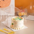 thumbnail image 3 of 50 cajas transparentes para pasteles, caja de regalo transparente de panadería con asas para cupcakes, regalos de cumpleaños para mujeres, 3 of 5