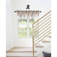 thumbnail image 5 of Kitchen Curtain Valances for Windows,Autumn Botanical Leaves Tree Branch Rod Pocket Small Valance Farm Orange Teal Leaf Short Window Treatment for Bedroom Bathroom Living Room,42"x12", 5 of 9