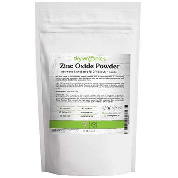 Zinc Oxide Powder by Sky Organics (16 oz) Uncoated NonNano Zinc Oxide