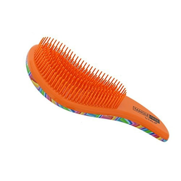 Cala Tangle Free, Detangler Hair Brush, Rainbow Zigzags