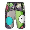 thumbnail image 4 of Invader Zim Men's Beach Shorts Swim Trunks Casual Quick Dry Board Shorts Swimwear with Mesh Lined and Pockets, 4 of 8