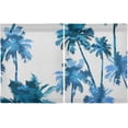 thumbnail image 2 of Palm Tree Kitchen Curtains 2 Panels UV Protected Tier Curtains, Half Window Curtains Kitchen Tiers for Guest Room Bathroom Sink Laundry Room Basement,24 x 27 Inch, 2 of 7