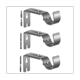 thumbnail image 1 of Silver Curtain Rod Brackets for Wall,Heavy Duty Curtain Rod Holders for 1 Inch Rod with Installation Screws(3PCS), 1 of 6