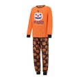 thumbnail image 2 of Argulvti Halloween Pajamas for Family Cute Pumpkin Pattern Long Sleeve Tops + Pants Set Fall Sleepwear, 2 of 7