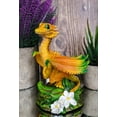 thumbnail image 6 of Fantasy Green Thumb Fruity Vitamin Orange Dragon Statue Fairy Garden Collectible, 6 of 6