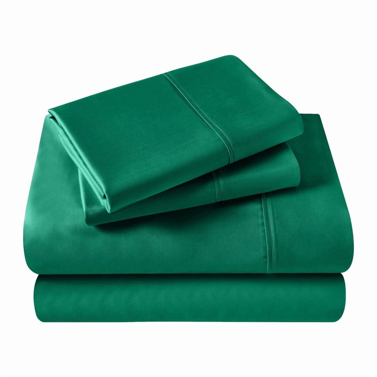 Superior Egyptian Cotton 400 TC Deep Pocket Sheet Set, Split King, Green