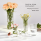 thumbnail image 2 of Jarrón de vidrio decorativo transparente, decoración creativa para sala de estar, jarrón con patrón vertical, flores secas, arreglos florales hidropónicos, 2 of 4
