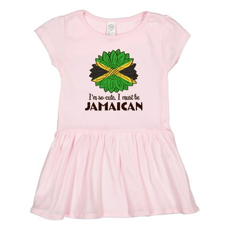 

Inktastic I m So Cute I Must Be Jamaican Jamaica Flag Sunflower Gift Toddler Girl Dress