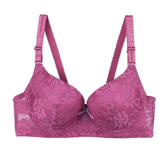 HBGVBA Womens Plus Size Underwire Bras Lace Lift Side Support Lightly Lined Comfortable Bra