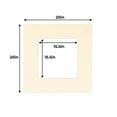 thumbnail image 3 of Textured Cream Acid Free 20x20 Picture Frame Mats with White Core Bevel Cut for 16x16 Pictures -, 3 of 3