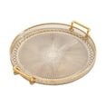 thumbnail image 2 of ZenCart Acrylic Serving Tray Round Serving Platter with Handles Coffee Table Decor Dish Dessert Tray for Cutlery Kitchen Countertop, 2 of 8