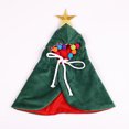 thumbnail image 1 of Disfraz de Navidad verde para mascota, disfraz de gorro navideño con bufanda y capa Rojo Verde, 1 of 5