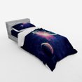 thumbnail image 2 of Ambesonne Galaxy Bedding Set 3 Pcs, Outer Space Mars Planets, Twin XL, Navy Blue Pink, 2 of 2