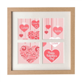 thumbnail image 1 of Happy Valentine's Day Love You Hearts Frame Wall Tabletop Display 4 Openings Picture, 1 of 3
