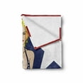 thumbnail image 2 of USA Soft Flannel Fleece Blanket, Blonde Top Model American Woman Wearing Flag Swimsuit Western 4th of July Theme Print, Cozy Plush for Indoor and Outdoor Use, 70" x 90", Multicolor, by Ambesonne, 2 of 6