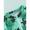 thumbnail image 5 of Qtinghua Newborn Infant Toddler Baby Boy Rash Guard Swimsuit Romper Zipper Short Sleeve Turtle/Shark Print Bathing Suit Swimwear Green 0-3 Months, 5 of 9