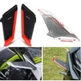 thumbnail image 2 of 2x Carbon Fiber Look Motorcycle Side Winglets Spoiler Trim Cover Air Deflector, 2 of 4