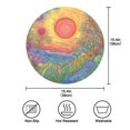 thumbnail image 4 of 15.4inch Round Placemats, DIY Printing Design, Suitable for Kitchen, Table Party Decoration A Red Sun, 4 of 7