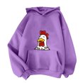 thumbnail image 1 of Sudadera con capucha Gibobby para mujer informal estampado morado XXL, 1 of 3
