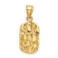 thumbnail image 1 of 14K Yellow Golid Soild Textured Polished Finish Nugget Charm Pendant, 1 of 4