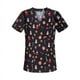 thumbnail image 3 of Ropa elástica para enfermeras, clínica dental, cuello en V, ropa quirúrgica, ropa de trabajo para hospitales, mascotas, Navidad, camiseta de manga corta para mujer, 3 of 4