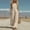 Khaki, variant on Linen Jumpsuit for Women Playsuits Wide Leg Dressy Pants Overall Ladies Summer Casual Dungarees Romper with Pockets Black M