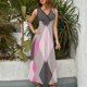 thumbnail image 2 of Vestido De Noche De Lujo Sin Mangas Para Mujer, Diamond Grid Vestido De Fiesta, 2 of 5