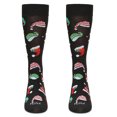thumbnail image 5 of MeMoi 2 Pair Men's Rayon Blend Christmas Holiday Novelty Crew Socks - Mens - Male, 10-13, Gray, 5 of 7