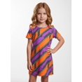 thumbnail image 2 of Girls Classic Casual Short Sleeve Dress Relaxed-Fit Casual Dress Comfortable Playwear for Junior Girls Age 7-13 Crew Neck, 2 of 6