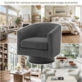 thumbnail image 7 of UIXE Swivel Accent Chair Set of 2, Upholstered Corduroy Barrel Chair for Living Room, Small Single Sofa Bedroom Reading Seat, Gray, 7 of 7